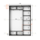 Шафа-купе IDEA серія 1 170 x 45 x 240 см Венге темний - изображение 2