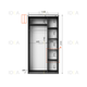 Шафа-купе IDEA серія 5 110 x 60 x 210 см Антрацит Дзеркало - изображение 2