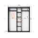 Шафа-купе IDEA серія 6 180 x 45 x 210 см Антрацит Дзеркало - изображение 2