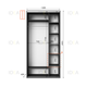 Шафа-купе IDEA серія 1 120 x 60 x 240 см Антрацит - изображение 2