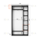 Шафа-купе IDEA серія 1 130 x 45 x 240 см Антрацит - изображение 2
