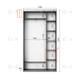 Шафа-купе IDEA серія 1 130 x 45 x 240 см Венге темний - изображение 2