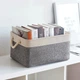 Ящик для зберігання з ручками MBM HOME TH-10 S GRAY/BEIGE текстильний сіро-бежевий - зображення 1