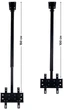 Потолочное крепление для телевизора Sector CM-20T 23"-43" до 35 кг угол наклона -12° ~ +12° Черный - изображение 10