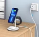 Бездротовий зарядний пристрій Choetech T585-F 3 в 1 Magnetic Wireless Charging White [101520] - зображення 5