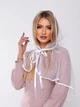 Накидка палантин для храма Family Tradition из фатина 80х80 см белый Прозрачная глубина - изображение 6