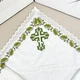 Крыжма махровая с вышивкой Family Tradition унисекс 100х100 см белая Веточка дуба - изображение 2