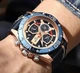 Наручные Кварцевые Мужские Часы Cayon 1996 CH0342 Gold-Blue - изображение 6