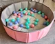 Сухой бассейн складной для новорожденного с ковриком и шариками 80х26 см розовый - изображение 1