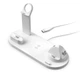 Зарядний пристрій VIKEFON з інтерфейсом iPhone / Micro USB / Type-C, зарядна док-станція для смартфона / навушників / годинника, білий "G" (78480113) - зображення 1