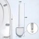 Ершик для унитаза DOAKT TPR 1.0 с силиконовой щеткой клейкий настенный White/Silver (YU001WS) - изображение 4