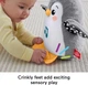 Музичний плюшевий Веселий Пінгвін Фішер Прайс Fisher-Price Plush Baby Toy Flap & Wobble Penguin (HNC10) - зображення 3