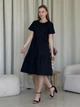 Сукня трапеція лляна міді літня жіноча Merlini Гутта 700001241 L-XL Чорне (700001241_2) - зображення 3