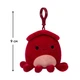М'яка іграшка SQUISHMALLOWS Кальмар Альтман SQCP00146 на кліпсі 9 см Червоний - зображення 2