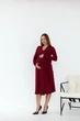 Сукня в рубчик для вагітних і годуючих Bondy Lullababe розмір S Бордовий - зображення 1