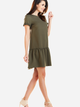 Sukienka trapezowa damska mini Awama A273 S Khaki (5902360537422) - obraz 5