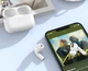 Беспроводные вакуумные наушники XO Q3 Bluetooth блютуз с зарядным кейсом и микрофоном белые - изображение 5