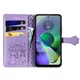 Чехол Embossed Cat and Dog для Motorola Moto G54 / G54 Power книжка кожа PU с визитницей фиолетовый - изображение 2