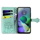 Чехол Embossed Cat and Dog для Motorola Moto G54 / G54 Power книжка кожа PU с визитницей мятный - изображение 2