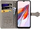 Чохол Embossed Cat and Dog для Xiaomi Redmi 12C книжка шкіра PU з візитницею сірий - зображення 2