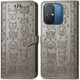 Чохол Embossed Cat and Dog для Xiaomi Redmi 12C книжка шкіра PU з візитницею сірий - зображення 4