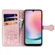 Чохол Embossed Cat and Dog для Samsung Galaxy A24 / A245 книжка шкіра PU з візитницею рожеве золото - зображення 2