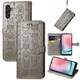 Чохол Embossed Cat and Dog для Samsung Galaxy A24 / A245 книжка шкіра PU з візитницею сірий - зображення 1