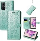Чехол Embossed Cat and Dog для Xiaomi Redmi Note 12S книжка кожа PU с визитницей мятный - изображение 1