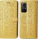 Чехол Embossed Cat and Dog для Xiaomi Redmi Note 12S книжка кожа PU с визитницей желтый - изображение 5