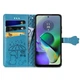 Чохол Embossed Cat and Dog для Motorola Moto G54 / G54 Power книжка шкіра PU з візитницею блакитний - зображення 2