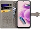 Чехол Embossed Cat and Dog для Xiaomi Redmi Note 12S книжка кожа PU с визитницей серый - изображение 3