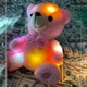 Мягкий плюшевый мишка со светодиодной LED подсветкой Мягкая игрушка Magic Bear подарок светящийся медведь 23 см Розовый - изображение 4