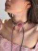 Чокер цветок из органзы D.Hats розового цвета на шнурке - изображение 3