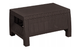 Столик пластиковий для вулиці садовий Keter Corfu Table коричневий 207786 - изображение 1