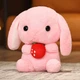 Мягкая игрушка кролик с клубничкой розовый 22 см (NR0187_2) - изображение 2