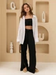 Топ-бандо жіночий літній лляний на резинці вільного крою Seventeen XXL-3XL Чорний 2170.5783 - зображення 4