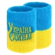 Напульсники спортивные махровые Україна Єдина для тренировок баскетбола SP-Sport 9279 2шт Yellow-Blue - изображение 1