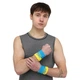 Напульсники спортивные махровые Україна Єдина для тренировок баскетбола SP-Sport 9279 2шт Yellow-Blue - изображение 4