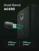WI-FI-адаптер UGREEN CM448 AC650 11ac Dual-Band Wireless USB Adapter(UGR-20204) (UGR-20204) - изображение 2