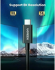 Кабель UGREEN US501 Thunderbolt 4 Type-C Type-C 100W 2m Black (UGR-60621) - изображение 5