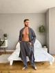 Мужской подарочный комплект COSY муслин халат+пижама в коробке L темно-серый M50+M150+К11COSY - изображение 9