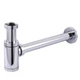 Сифон для умывальника GLOBUS LUX GS-32-105-00 колбовый латунь впуск 1 1/4" выпуск горизонтальный хром 000027620 - изображение 1
