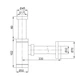 Сифон для умывальника GLOBUS LUX GS-32-105-00 колбовый латунь впуск 1 1/4" выпуск горизонтальный хром 000027620 - изображение 7
