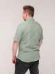 Рубашка мужская зеленая льняная короткий рукав 2403-2 3XL - изображение 2