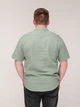 Рубашка мужская зеленая льняная короткий рукав 2403-2 3XL - изображение 5