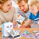 Портативный мини термопринтер Детский принтер Bluetooth Grant Mini printer с набором термобумаги в комплекте Голубой - изображение 3