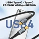 Кабель USB4 Type-C - Type-C PD 240W 40Gbps 8K/60Hz 1.5 м Сірий (TCU4240W-15) - зображення 2