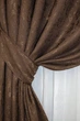 Комплект готовых штор VR-Textil Лен мрамор Pavliani № 1173ш Коричневый 150х270 см 2 шт (33-0009) - изображение 4