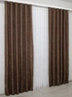 Комплект готовых штор VR-Textil Лен мрамор Pavliani № 1173ш Коричневый 150х270 см 2 шт (33-0009) - изображение 5