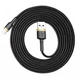Кабель Baseus USB - Lightning 3 метри для айфона Cafule Black/Gold (CALKLF-RV1) - зображення 1